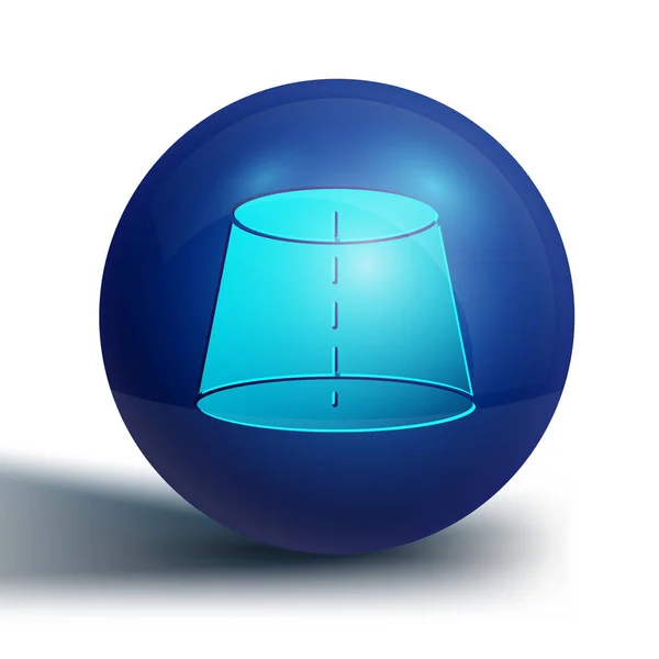 Ícone Figura Geométrica Azul Isolado Fundo Branco Forma Abstrata Ornamento — Vetor de Stock