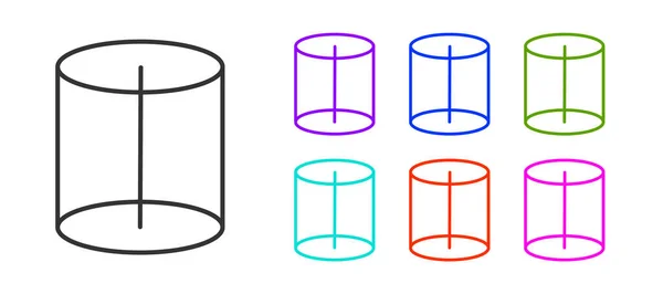 Schwarze Linie Geometrisches Figurensymbol Auf Weißem Hintergrund Abstrakte Form Geometrisches — Stockvektor