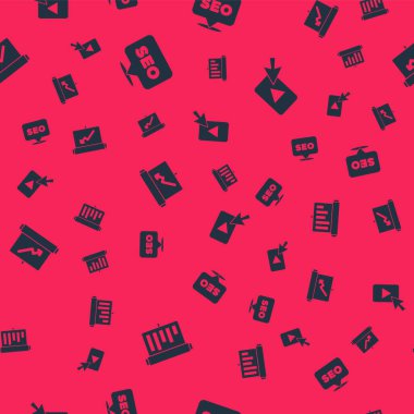 Grafik grafiği, SEO optimizasyonu ve kusursuz desen üzerine reklam panosu ayarla. Vektör