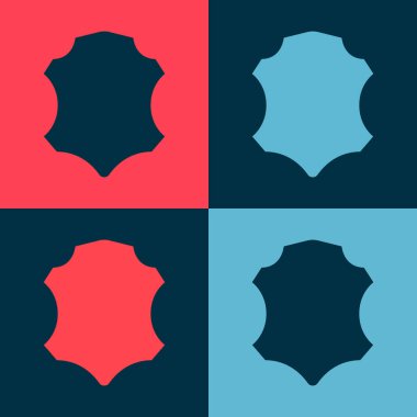 Pop Art Leather simgesi renk arkaplanında izole edilmiş. Vektör