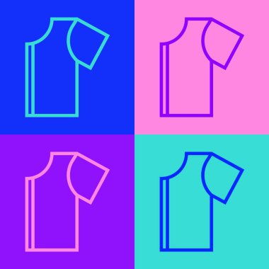 Pop sanat eseri dikiş kalıbı simgesi renk arkaplanında izole edildi. Dikiş için işaretler. Vektör