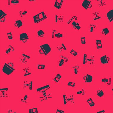 Deniz feneri, broşür, plaj çantası, dalış maskesi ve şnorkel ayarlayın. Vektör