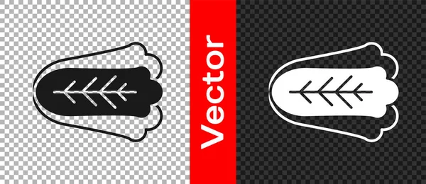 Черный Свежий Капуста Овощной Значок Изолирован Прозрачном Фоне Вектор — стоковый вектор