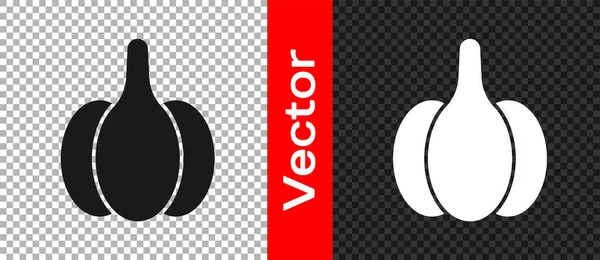 Icono Ajo Negro Aislado Sobre Fondo Transparente Vector — Vector de stock