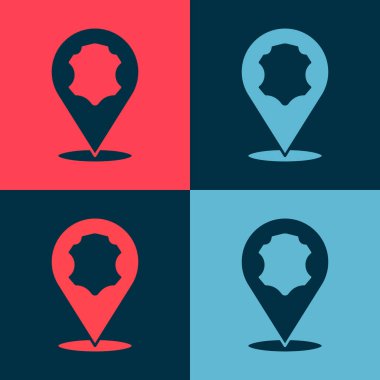 Pop Art Leather simgesi renk arkaplanında izole edilmiş. Vektör.