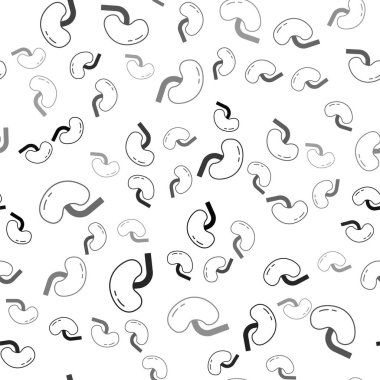 Siyah insan böbrek ikonu beyaz arka planda izole edilmiş. Vektör.