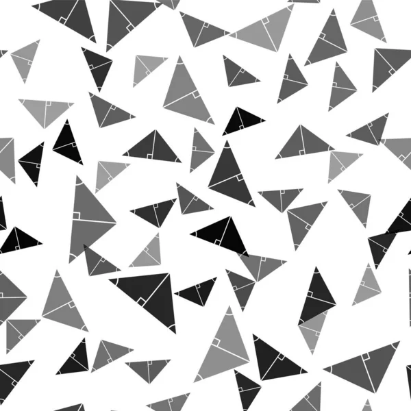 三角形图标的黑角矢量在白色背景上隔离无缝图案 — 图库矢量图片