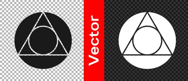 Schwarzes Mathematisches Dreieck Symbol Isoliert Auf Transparentem Hintergrund Vektor — Stockvektor