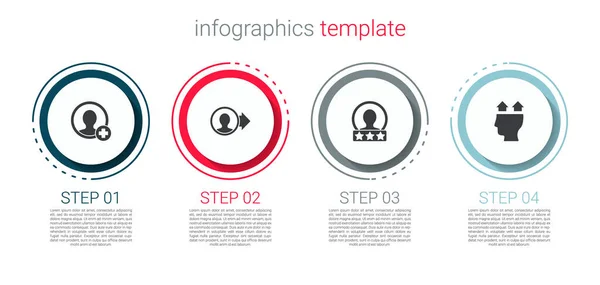 Establecer Crear Pantalla Cuenta Usuario Del Hombre Plantilla Infografía Empresarial — Vector de stock