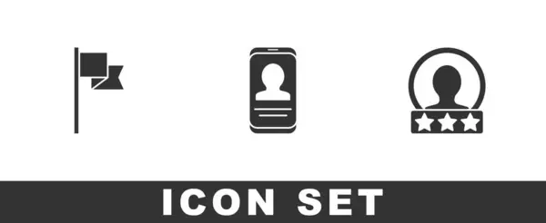 Set Location Marker Mobile Resume Create Account Screen Icon Vektor — Stockový vektor