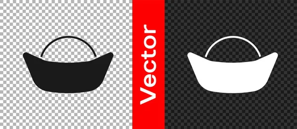 Black Sushi Icon Isolated Transparent Background Traditional Japanese Food Vector — Stock Vector