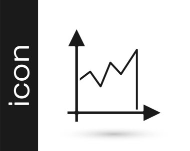 Siyah Grafik, çizelge, grafik, diyagram, bilgi, beyaz arkaplanda izole edilmiş turta grafik simgesi. Vektör.