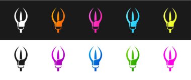 Lily çiçek simgesini siyah beyaz arkaplanda izole et. Vektör.