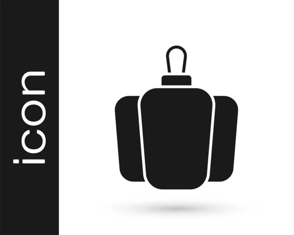 Poivre Noir Icône Capsicum Sucré Isolé Sur Fond Blanc Vecteur — Image vectorielle