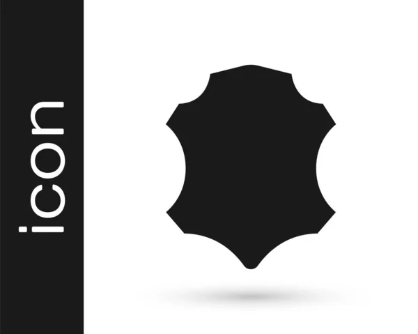 Черная Кожа Значок Изолирован Белом Фоне Вектор — стоковый вектор