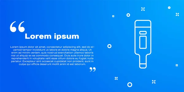 Weiße Linie Medizinisches Digitales Thermometer Für Medizinische Untersuchung Symbol Isoliert — Stockvektor