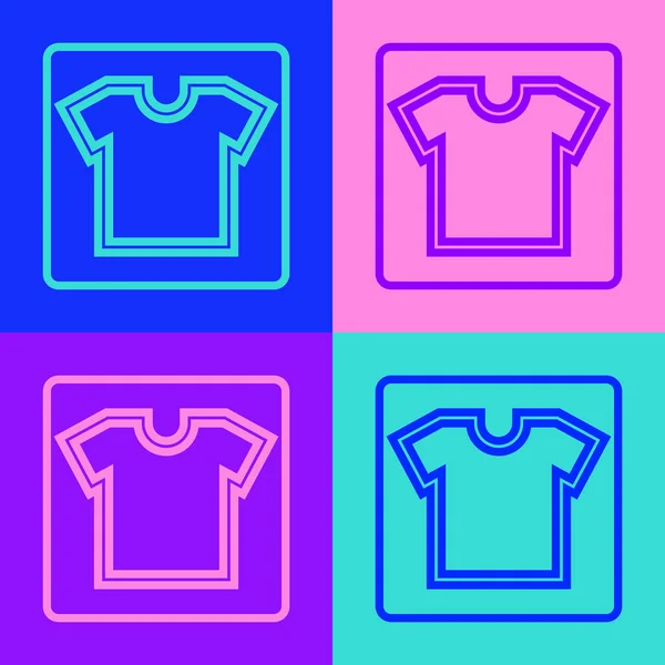 Pop Art Line Icono Patrón Costura Aislado Fondo Color Marcas — Vector de stock