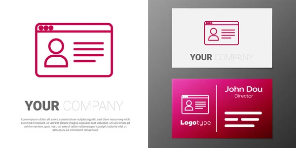 Logotype Line Online Class Icon Isoliert Auf Weißem Hintergrund Online — Stockvektor