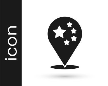 Beyaz arka planda siyah Çin bayrağı ikonu izole edildi. Vektör.