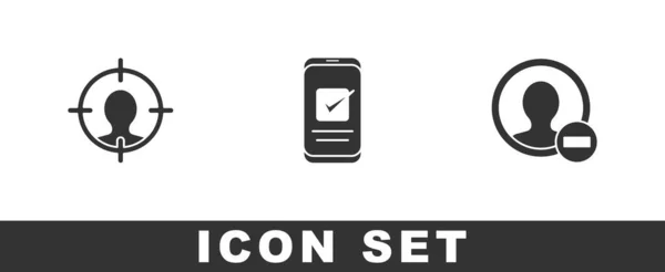 Setzen Sie Head Jagd Smartphone Und Create Account Screen Icon — Stockvektor