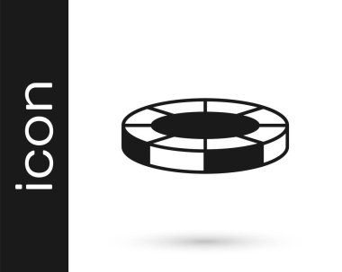 Siyah Kumarhane çipleri simgesi beyaz arkaplanda izole edilmiş. Kumarhane kumarı. Vektör.