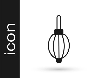 Siyah Toz üfleyici simgesi beyaz arkaplanda izole edildi. Hava temizleyici. Mercek temizleyicisi. Kamera sensörü temizliği. Vektör.