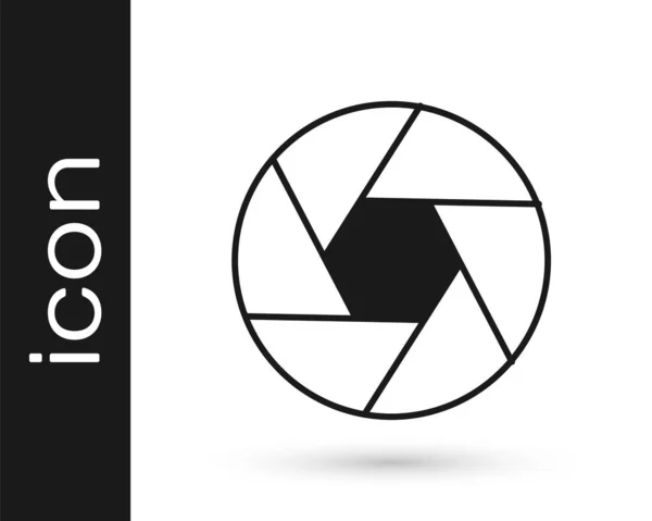 Ikona Černé Kamery Izolovaná Bílém Pozadí Vektor — Stockový vektor