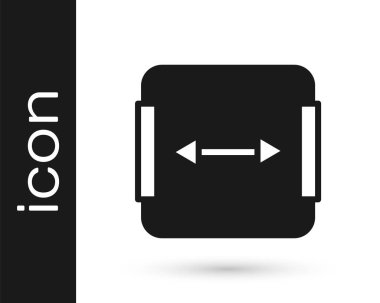 Siyah Alan Ölçüm Simgesi beyaz arkaplanda izole edildi. Vektör.