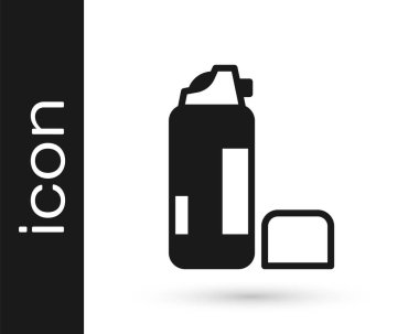 Beyaz arkaplanda siyah tıraş köpüğü simgesi var. Tıraş köpüğü. Vektör.