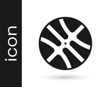Siyah basketbol topu ikonu beyaz arkaplanda izole edilmiş. Spor sembolü. Vektör.