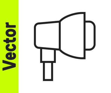 Softbox simgesindeki siyah çizgi Stüdyo ampulü beyaz arkaplanda izole edildi. Gölge yansıma tasarımı. Vektör.