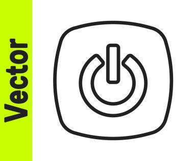 Siyah çizgi Akıllı ev simgesi beyaz arkaplanda izole edildi. Uzaktan kumanda. Vektör.