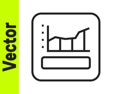 Siyah çizelge, çizelge, çizelge, diyagram, bilgi, beyaz arkaplanda izole edilmiş turta grafik simgesi. Vektör.