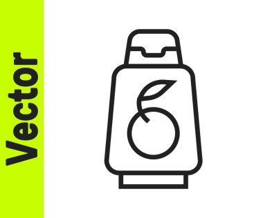 Beyaz arka planda izole edilmiş siyah çizgi şampuan ikonu. Vektör.