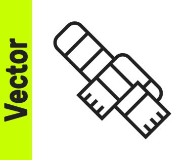 Siyah çizgi eşarp simgesi beyaz arkaplanda izole edildi. Vektör.