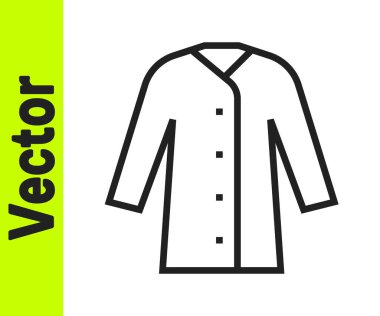 Siyah çizgi yağmurluk simgesi beyaz arkaplanda izole edildi. Vektör.