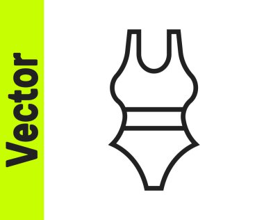 Siyah çizgi mayo simgesi beyaz arkaplanda izole edildi. Vektör.