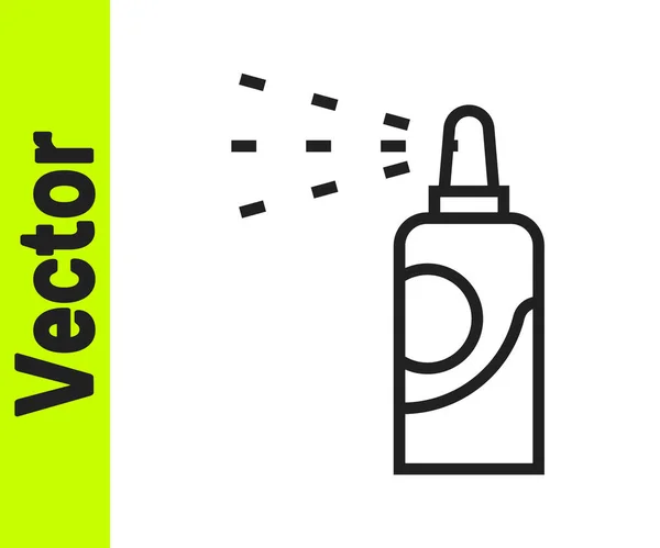 Ligne Noire Spray Peut Pour Laque Cheveux Déodorant Icône Antisudorifique — Image vectorielle