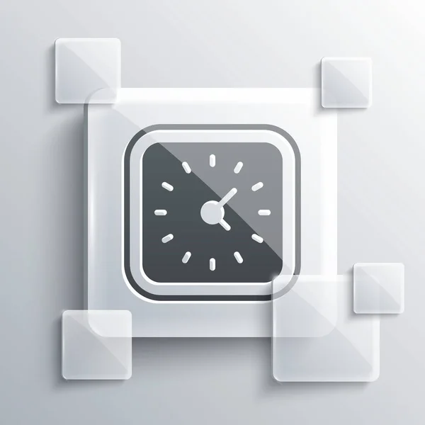 Icono Del Reloj Gris Aislado Sobre Fondo Gris Símbolo Tiempo — Vector de stock