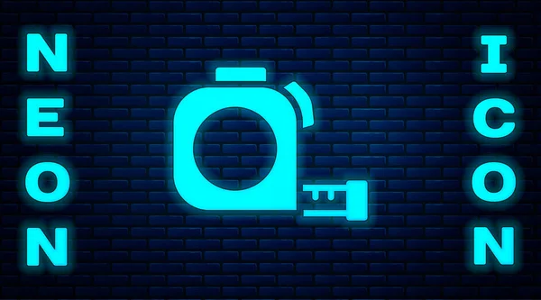 Glowing Neon Roulette 아이콘은 배경에 분리되었다 유인원은 상징을 합니다 Vector — 스톡 벡터