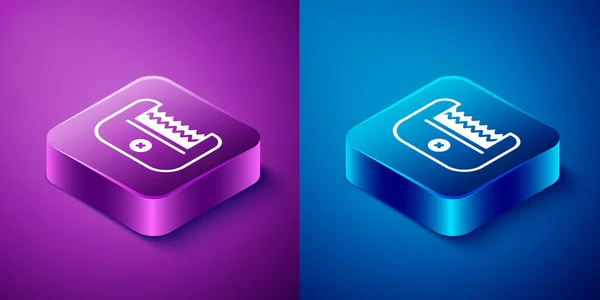 Isometric Electrical Hair Clipper Shaver Icon Isolated Blue Purple Background — Stock Vector