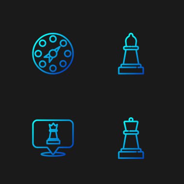 Satranç, Twister oyunu ve... Renk simgeleri. Vektör