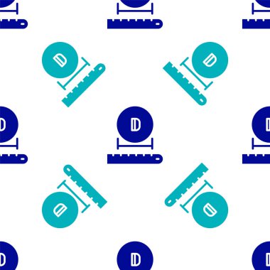 Mavi Çapraz simge beyaz arkaplanda izole edilmiş kusursuz desen. Vektör.