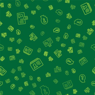 Çizgi tanımlama rozeti, Özgeçmiş ve Baş 'ı kusursuz şablon üzerine soru işaretiyle ayarlayın. Vektör