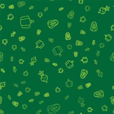 Bell biberi, pancar ve lahana hatlarını kusursuz bir şekilde ayarlayın. Vektör