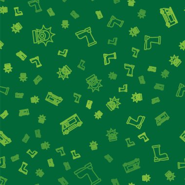 Flasher sirenini, itfaiye aracını ve botları kusursuz şekilde yerleştirin. Vektör