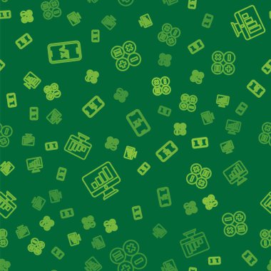 Çizgi kare kök x glifini, grafik grafikli bilgisayar monitörünü ve hesap makinesini pürüzsüz desene ayarlayın. Vektör