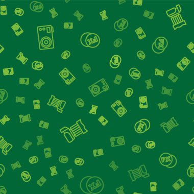 Foto kamerayı ve fx 'i kusursuz desene ayarlayın. Vektör