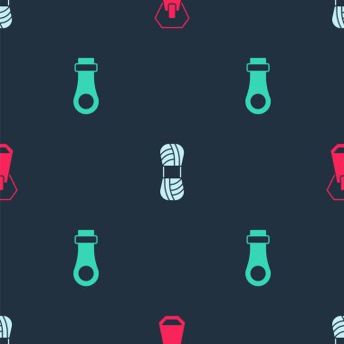 Fermuarı, ipliği ve pürüzsüz deseni ayarla. Vektör