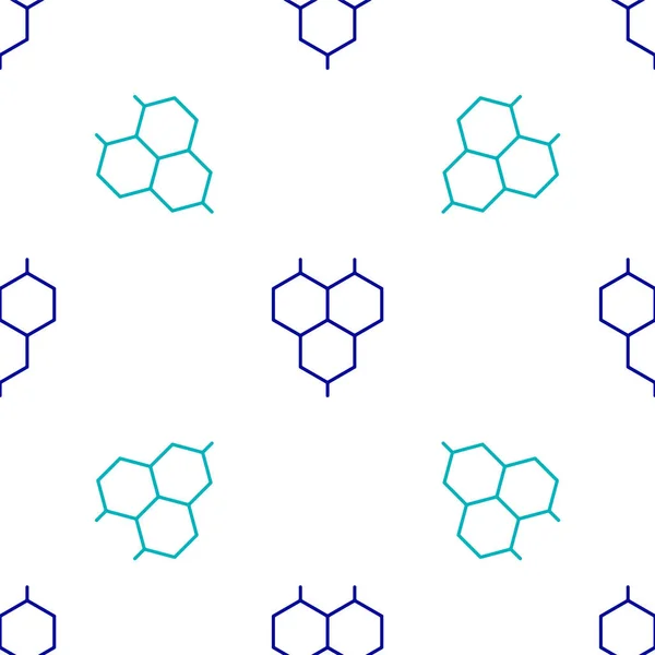 Ícone Fórmula Química Azul Isolado Padrão Sem Costura Fundo Branco —  Vetores de Stock